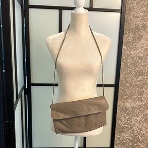 Anthropologie Taupe Crossbody Bag